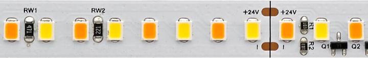 Actual product image Sigor 10W/m dimmable to-warm LED strip 3000-1800K 5m 168LED/m IP20 24V 1104lm Ra90 (500 cm)