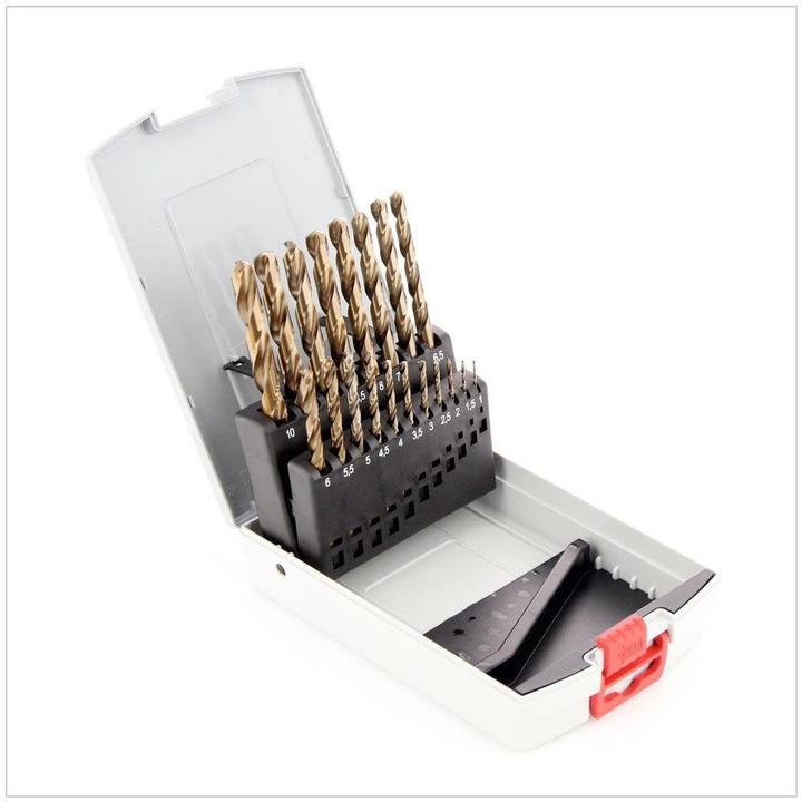 Image du produit Bosch Professional Zubehör Jeu de forets hélicoïdaux PRO Stainless Steel HSS-Co, 19 pièces (1 mm, 1,5 mm, 2 mm, 2,5 mm, 3 mm, 3,5 mm, 4 mm, 4,5 mm, 5 mm, 5,5 mm, 6 mm, 6,5 mm, 7 mm, 7,5 mm, 8 mm, 8,5 mm, 9 mm, 9,5 mm, 10 mm)