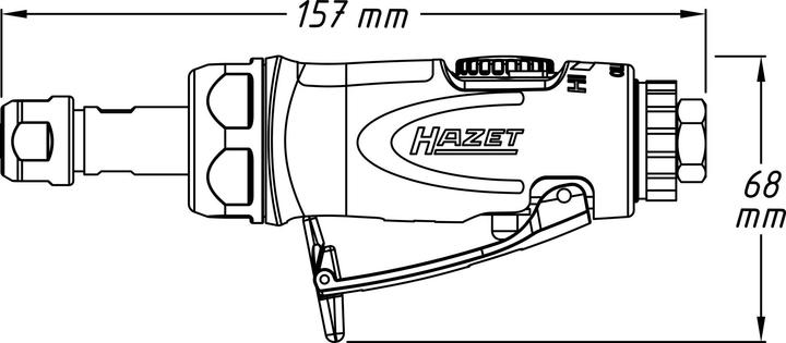 Produktbild HAZET Stabschleifer ∙ gerade 9032N-1 (Geradschleifer, 224 W)