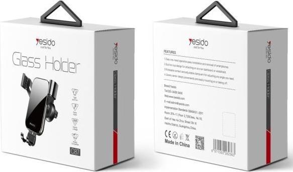 Produktbild Yesido - Car Holder (C87) - Gravity Grip for Air Vent - Black