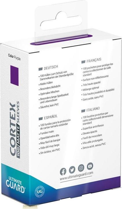 Productafbeelding Ultimate Guard 100 pochettes Cortex Sleeves taille standard Violet Mat