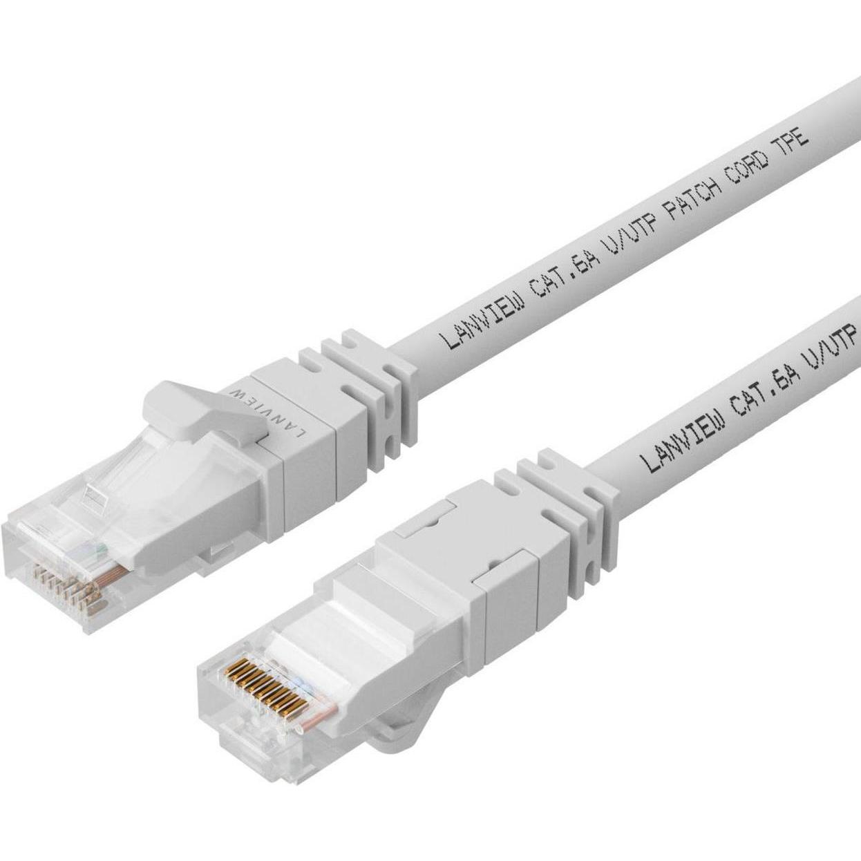 Lanview CAT6A UTP 7,5m White LSZH (S/FTP, CAT6a, 7.50 m), Netzwerkkabel