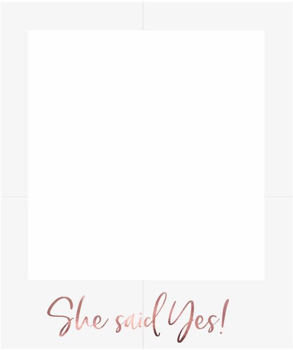 Produktbild Partydeco Partyaccessoire Selfie Bilderrahmen she said yes Rosegold