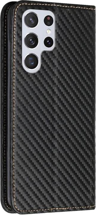 Actual product image Cover-Discount Galaxy S23 Ultra - Carbon Look Flip Case Cover black (Samsung Galaxy S23 Ultra)