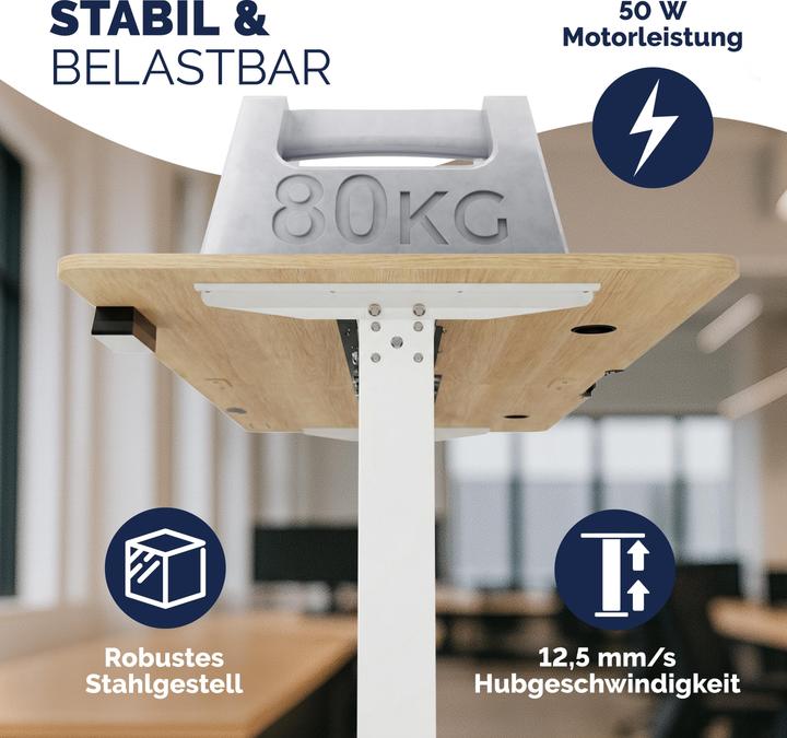 Image du produit Casaria Höhenverstellbarer Schreibtisch