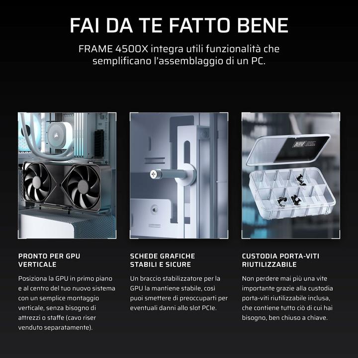Actual product image Corsair FRAME 4500X LX-R RGB (ATX, E-ATX, mATX, Mini-ITX)