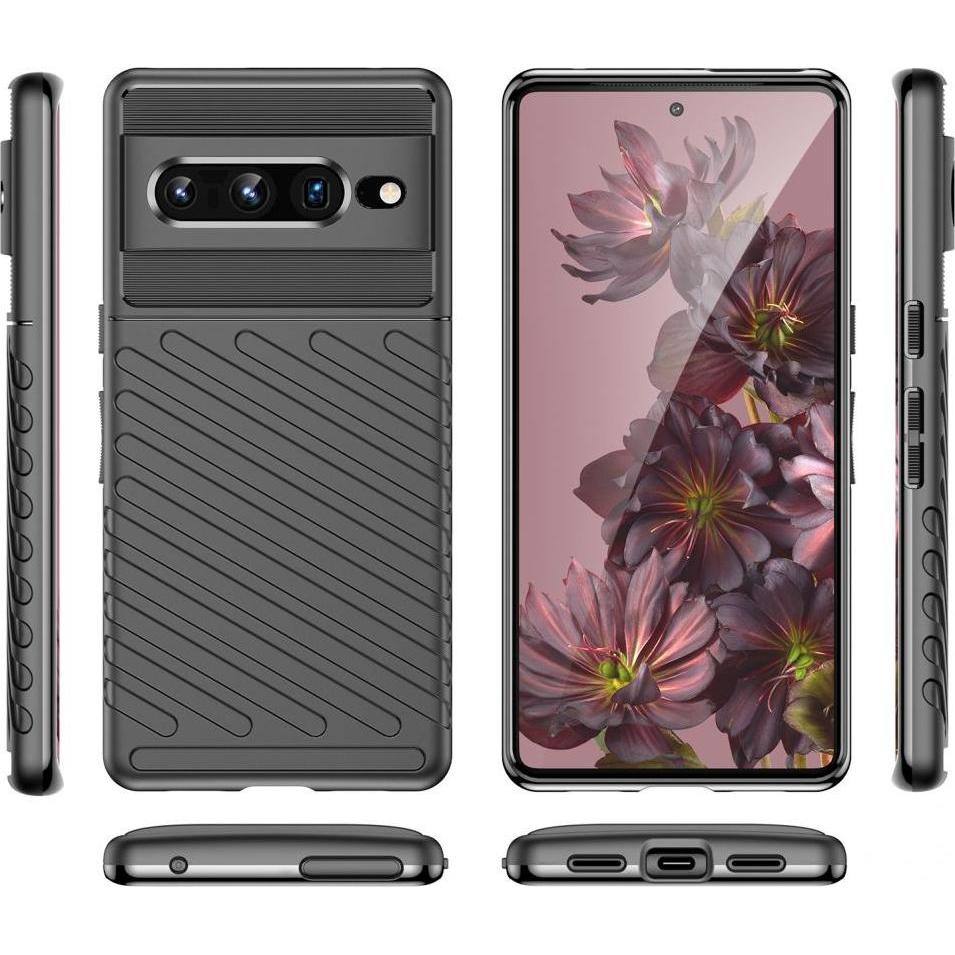 Thumbnail - Hurtel Thunder Case flexible armored cover for Google Pixel 7 Pro black (Google Pixel 7 Pro), Smartphone Hülle, Schwarz