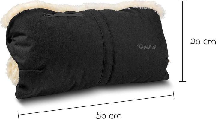 Produktbild Der Fellhof Kinderwagen-Handwärmer aus Lammfell schwarz