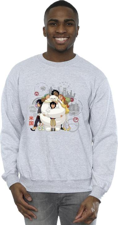 Actual product image Disney Mens Big Hero 6 Baymax Group Hug Sweatshirt (4XL)