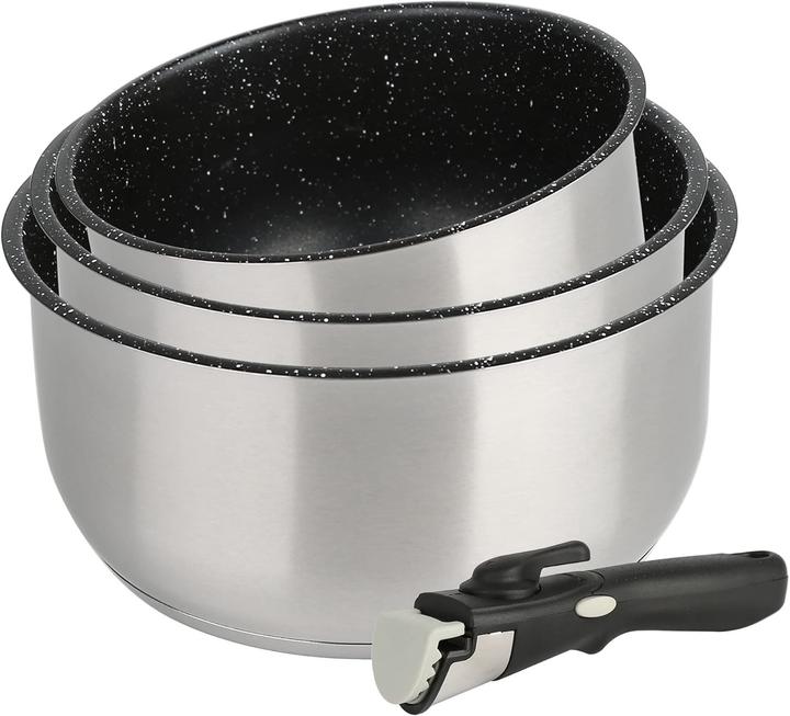 Actual product image Kamberg Stainless Steel Cookware Set (Frying pan, Pan set + pot set, Pot, Stainless steel, 28 x 5.50 cm)