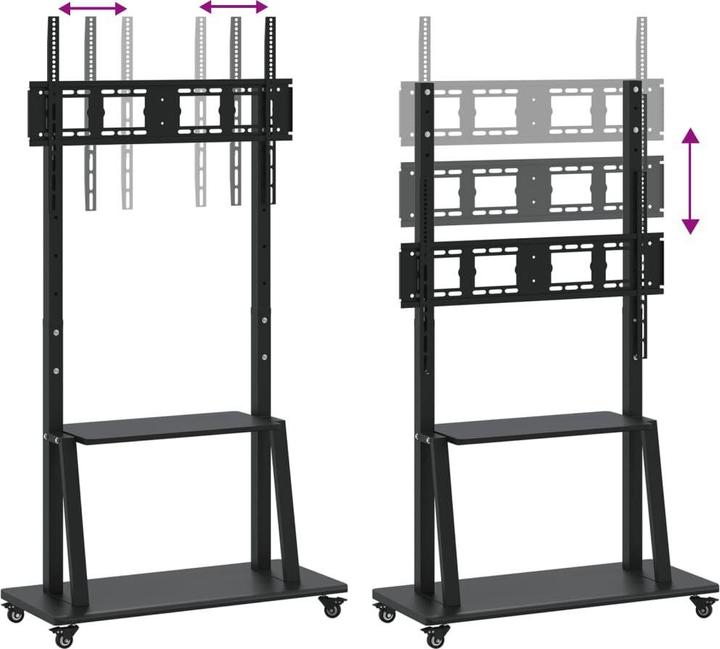 Actual product image vidaXL TV-Ständer auf Rädern (100 kg, 32" - 90")