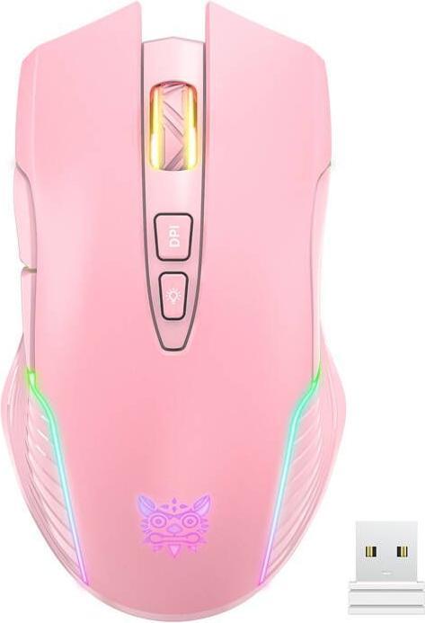 Actual product image Onikuma Mysz bezprzewodowa CW905 RGB różowa (Cable)