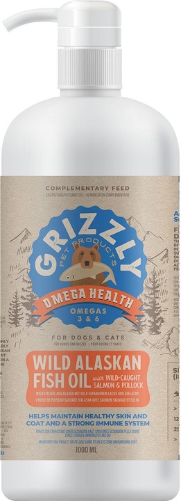 Immagine prodotto Grizzly Olio di salmone selvaggio Salmon Plus (Cane, Gatto, 1000 ml)