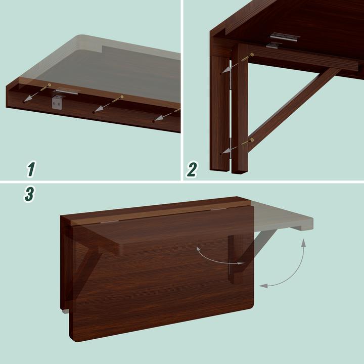 Actual product image Relaxdays Wand-Klapptisch (60 x 40 x 27 cm)