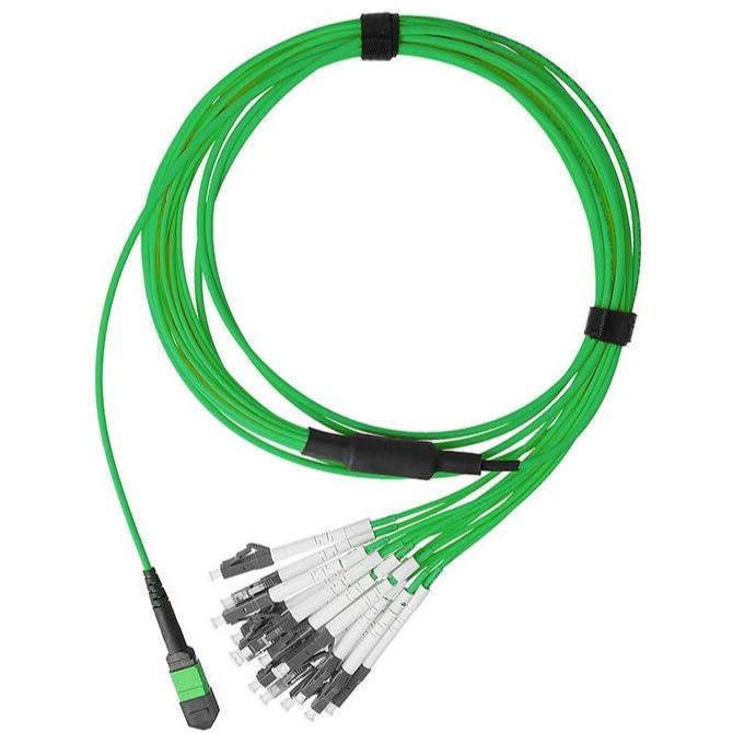BlueOptics LWL MTP/APC-8xLC/UPC Breakout Kabel OM5 50 Meter (50 m), Netzwerkkabel