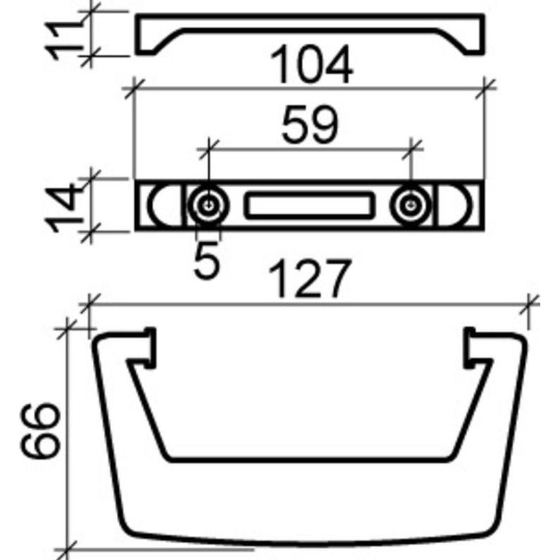 Thumbnail - Werkstarck, Zubehör Werkzeugaufbewahrung, Koffergriffe 125mm