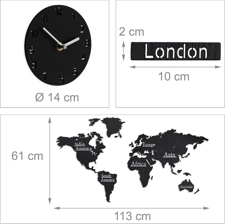 Produktbild Relaxdays Weltkarte (113 cm)