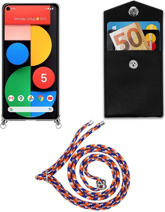 Produktbild Cadorabo TPU Handy Kette SILBER Cover (Google Pixel 5)