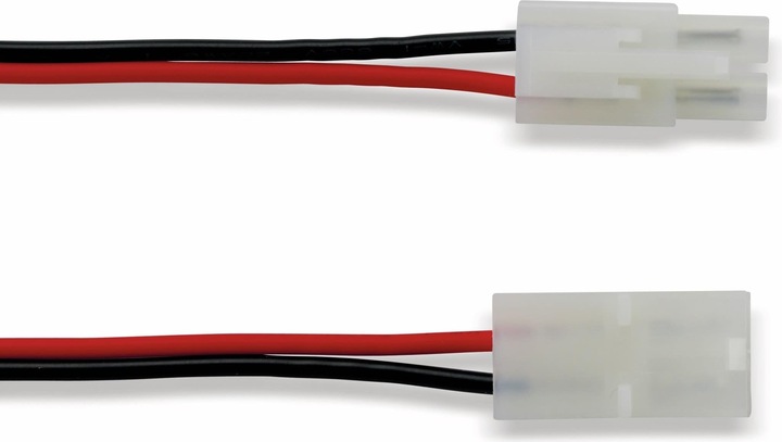 Produktbild Tamiya Steckverbinder-Set, 2-polig,, Stecker/Kupplung, rot/schwarz, 180mm