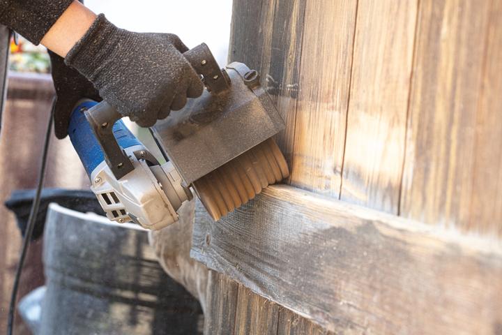 Actual product image Scheppach Sanding strip brush