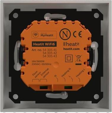 Actual product image Heatit WiFi6 thermostat (White RAL 9003)