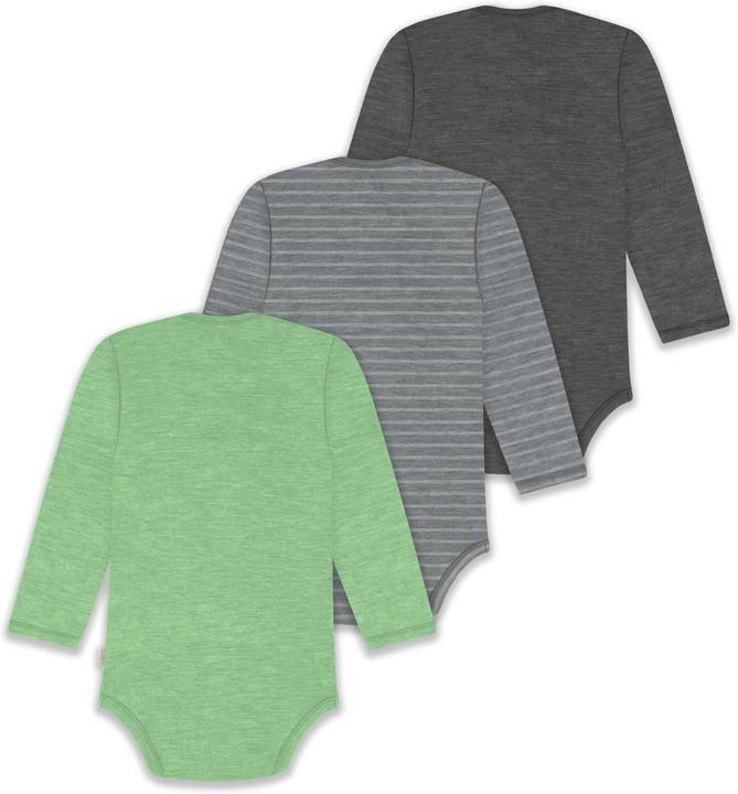 Produktbild Normani 3er Pack Baby Merino Body Langarm „Auckland" - 9383 (74)