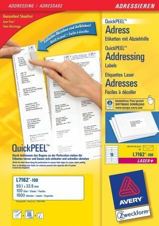 Actual product image Avery Address labels