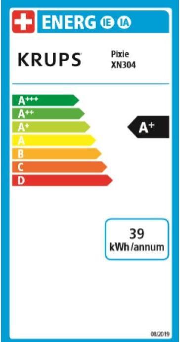 Energy Label Krups Pixie (NESPRESSO Original)