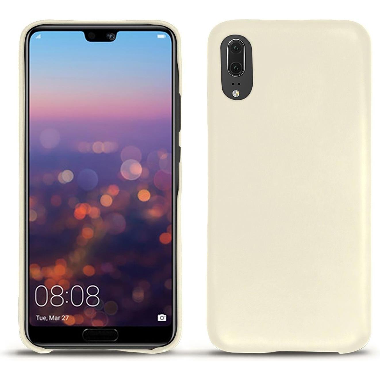 Thumbnail - Noreve Lederschutzhülle (Huawei P20), Smartphone Hülle, Weiss