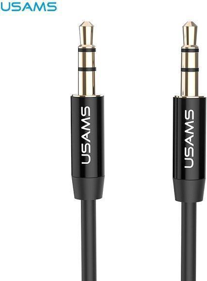 Produktbild Usams Adapter audio jack 3,5m 3,5m 1m czarnyblack YP101 YP01 (1 m, 3.5mm Klinke (AUX))