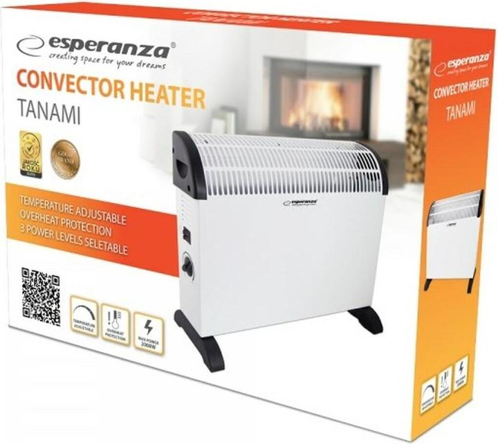 Produktbild Esperanza EHH008 electric space heater Indoor White Convector electric space heater (2000 W)