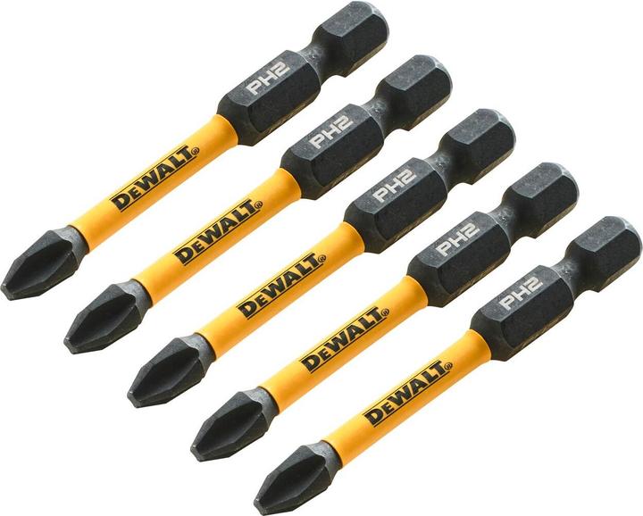 Produktbild DeWalt Phillips PH2 Schraubendreherbit, Typ Schlagschrauberbit, 5teilig (Kreuz Phillips PH)