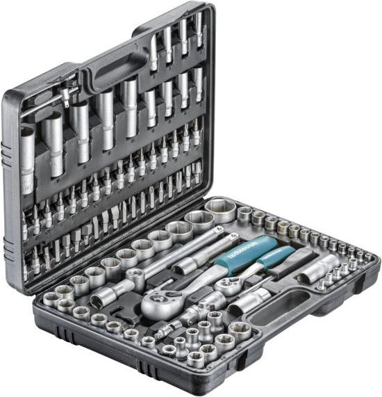 Actual product image technocraft Serie chiavi a bussola 1/4" + 1/2", 108-pzi (6 mm, 7 mm, 8 mm, 9 mm, 10 mm, 11 mm, 12 mm, 13 mm, 14 mm, 15 mm, 17 mm, 19 mm, 22 mm, 3 mm, 4 mm, 5 mm, 16 mm, 18 mm, 20 mm, 21 mm, 24 mm, 27 mm, 30 mm, 32 mm)