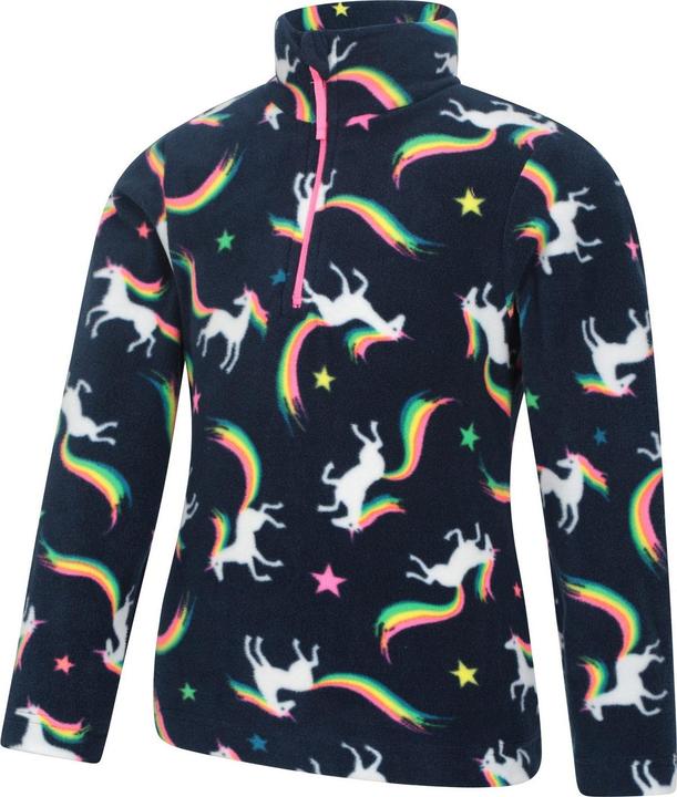Actual product image Mountain Warehouse Childrens/Kids Endeavour Unicorn Half Zip Fleece Top (128)