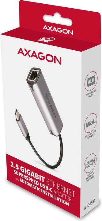 Image du produit Axagon ADE-25RC (USB-C, RJ45 2.5 Gigabit Ethernet (1x))