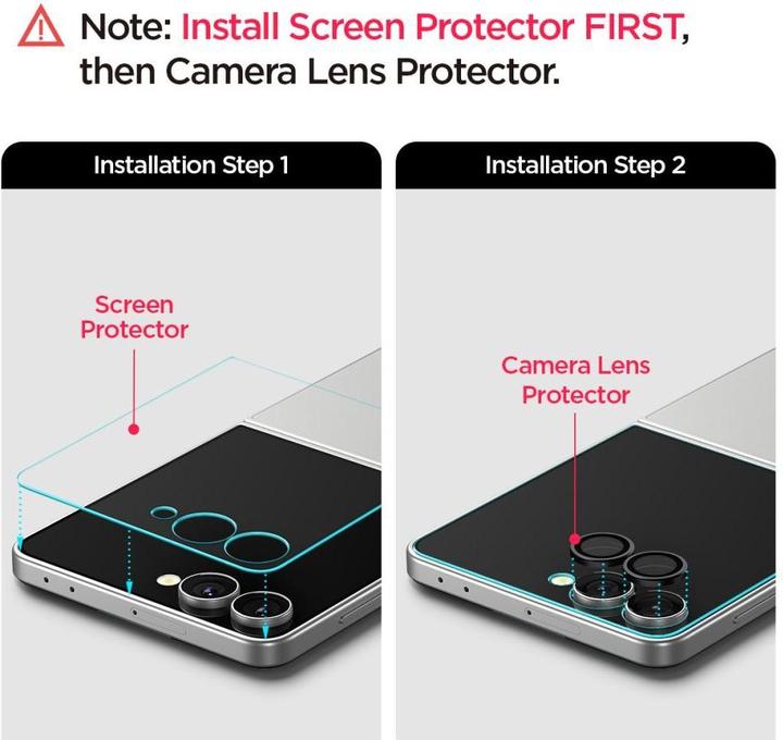 Produktbild Spigen - Optik.tR EZ Fit Pro HD Camera Glass (2 pack) - Samsung Galaxy Z Flip7 - Black (2 Stück, Samsung Galaxy Z Flip7)