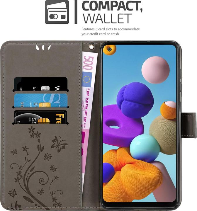 Produktbild Cadorabo Flower Book Cover (Samsung Galaxy A21s)