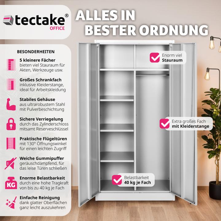 Actual product image tectake Cupboard (80 x 40 x 180 cm)