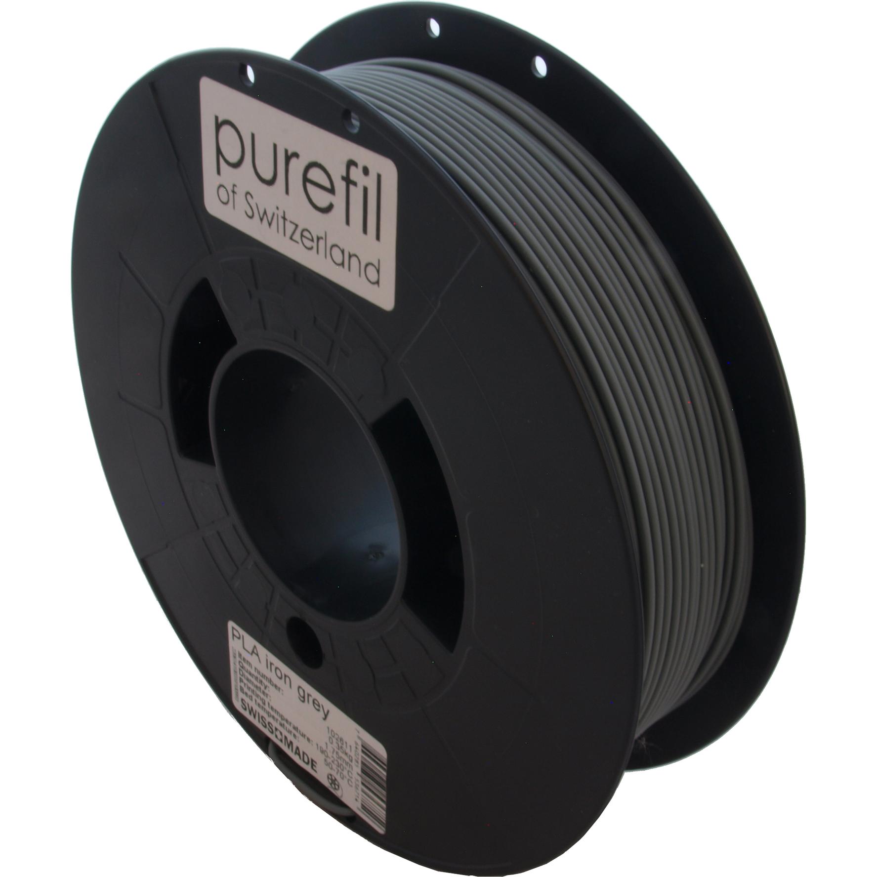 Purefil PLA Filament (PLA, 1.75 mm, 350 g, Grau), 3D Filament, Grau