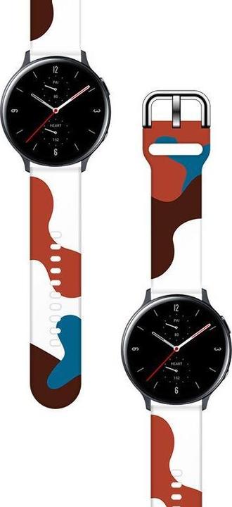 Image du produit Hurtel Bracelet Moro pour Samsung Galaxy Watch 46mm Bracelet en silicone pour montre 8 (46 mm, Matières plastiques)