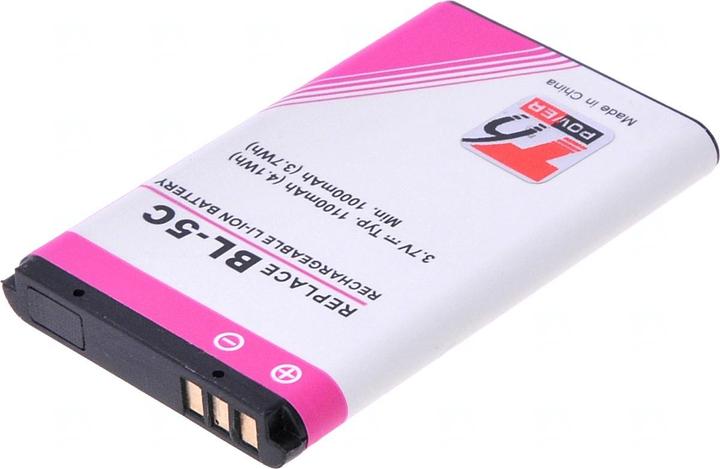 Productafbeelding T6 Power Batterij Nokia 6300, 6600, 5100, 1100, 3650, 6230, C1-01, C2-01,,, Li-ion