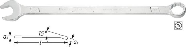 Actual product image HAZET Combination wrench ∙ extra long ∙ slim design 600LG-13 ∙ Outside 12-point traction profile ∙ … (13 mm)