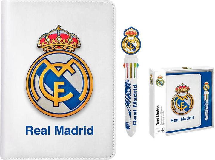 Produktbild Kids Euroswan Real Madrid Notebook + pen (A5, Liniert, Harter Einband)