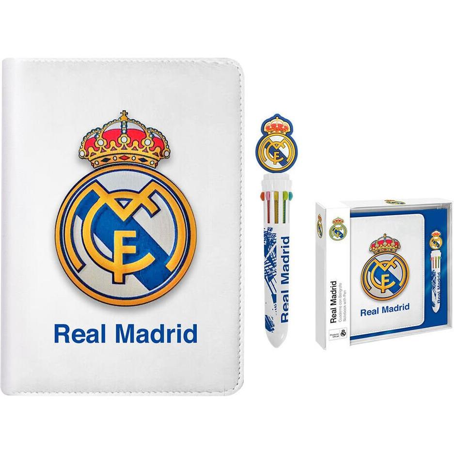 Kids Euroswan, Quaderni + Bloc notes, Real Madrid Notebook + pen (A5, Righe, Copertina rigida)