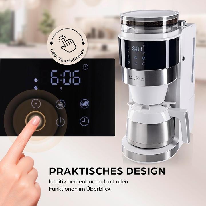 Actual product image Barista Kaffee & Technik Coffee Maker with Digital Touch Display, Grinder, and Thermal Carafe