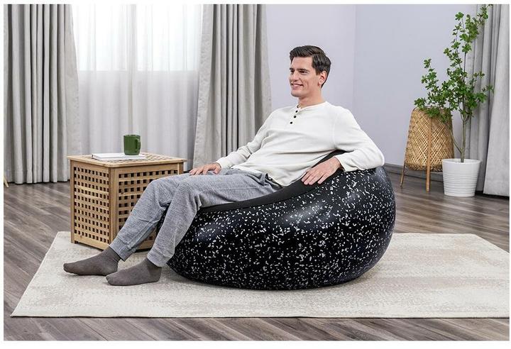 Produktbild Bestway Aufblasbarer Sessel Inflate Schwarz, 112 x 112 cm