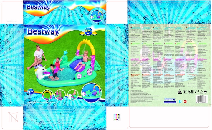 Actual product image Bestway Magic Unicorn Water Play Centre