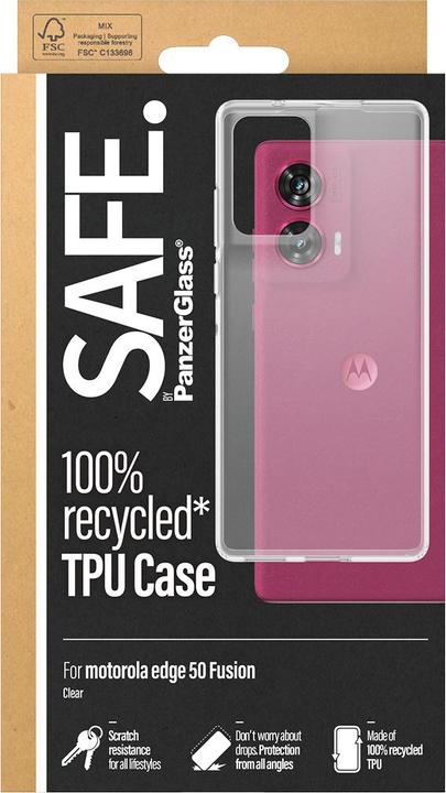 Produktbild PanzerGlass SAFE. by ® TPU Case for Motorola Moto edge 50 Fusion | Transparent (Motorola Edge 50 Fusion)