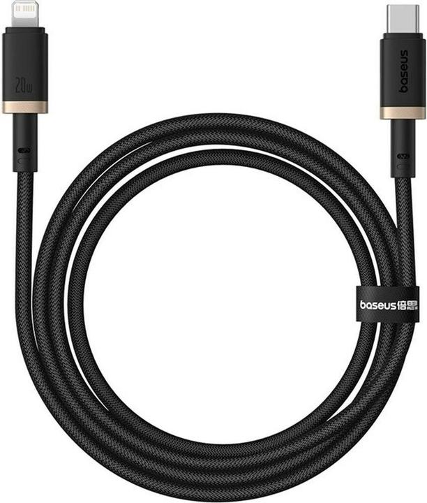 Actual product image Baseus Dura Type-C fast charging cable for iP 20 W 1 m Black Gold (1 m, 20 W)