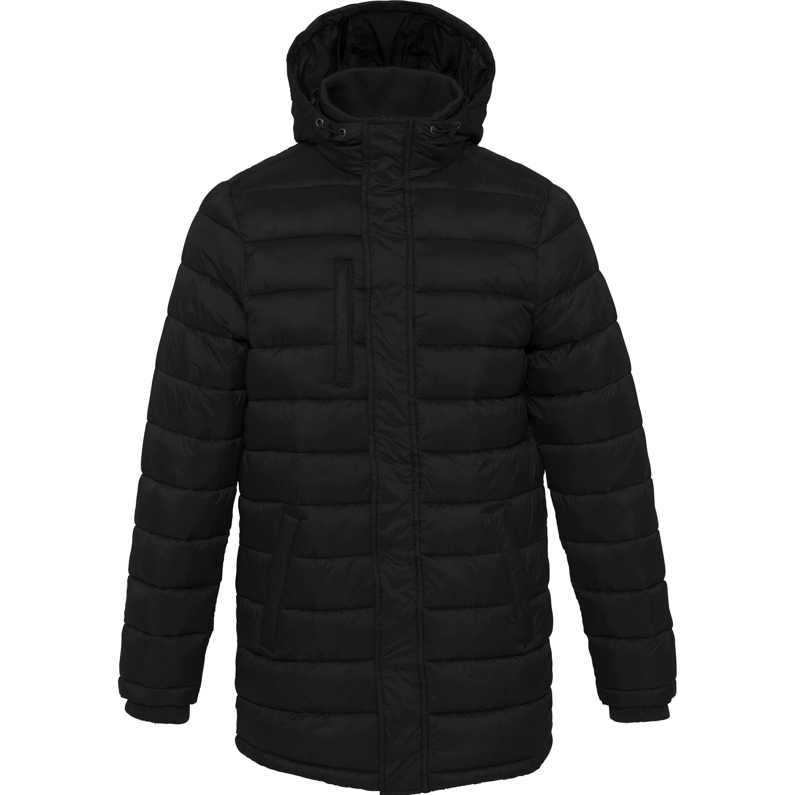 Kariban, Herren, Jacke, leichter parka it kapuze (M), Schwarz, M